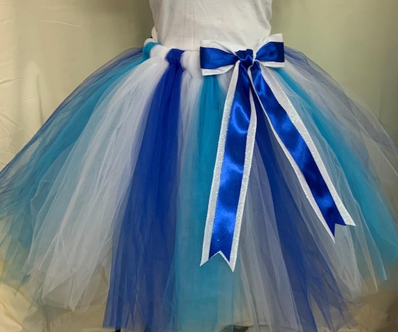 Children blue and white color Frozen inspired tutu