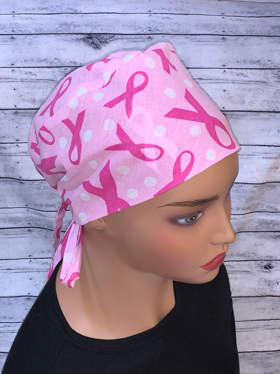 Pink Ribbon Reversible Surgical Scrub Cap