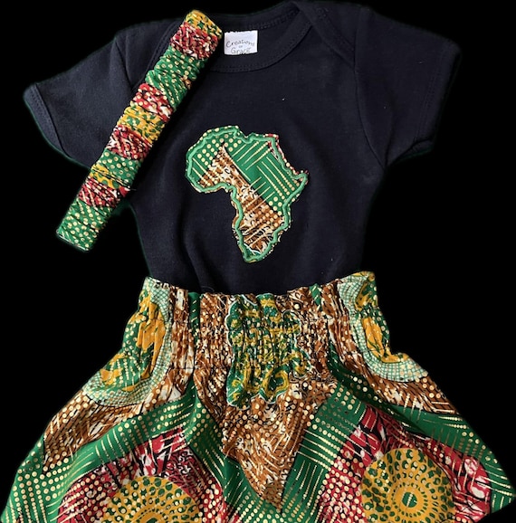 Children 3 piece African  printed outfit