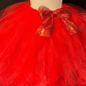 Christmas red adult tutu Mothers Day shimmering red tutus with X large shimmering bow