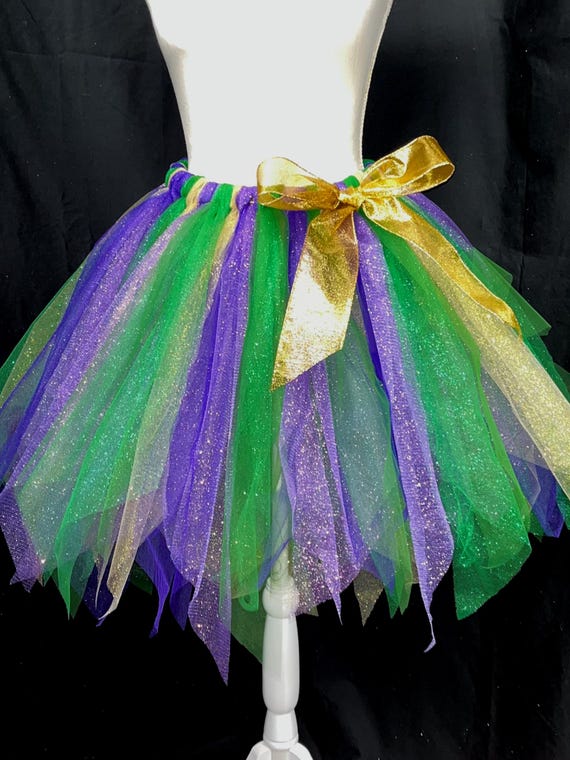 Sparkling pointed cut Mardi Gras tutu: