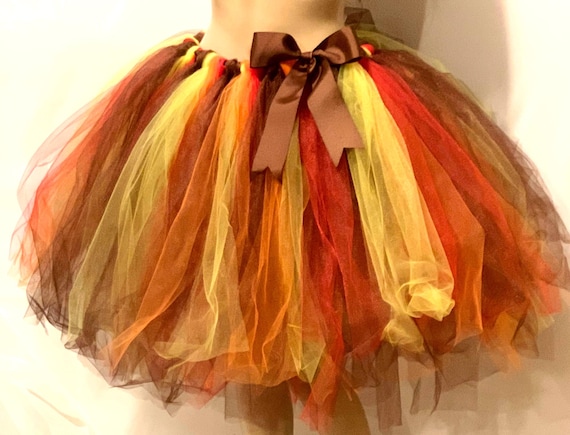 Turkey Trot tutu Autumn  Inspired Adult Knee-Length Multi-Layered Extra Full Tutu Tulle Skirt Mother’s Day mom day plus sizes woodland fairy