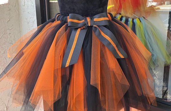 Orange and Black Tiger Tutu Skirt: Adult & Teen Halloween Costume