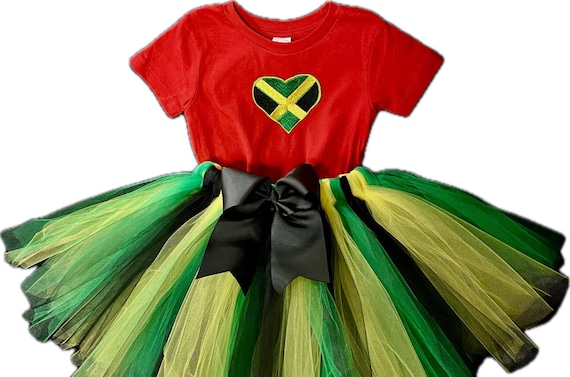 Jamaica’s flag color theme children  outfit