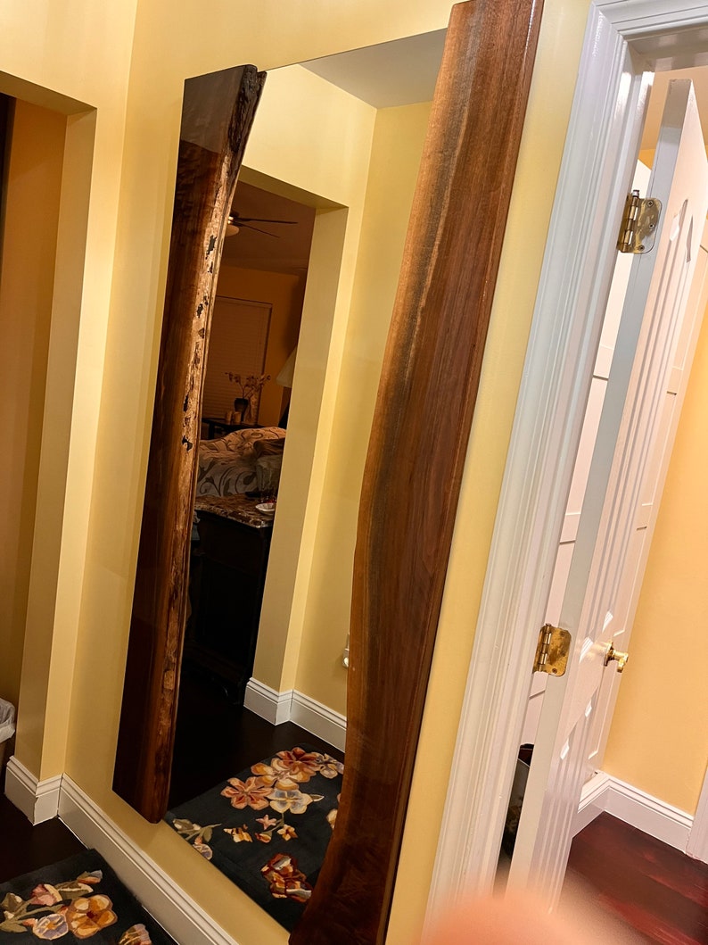 Black Walnut Live Edge Mirror Etsy