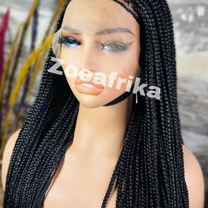Braided wig  box braid braided wig for black women Knotless Braided micro twist cornrow wig lace front wig locs wig Senegalese twist wig