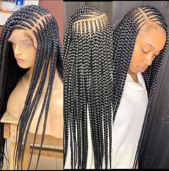 Braid Wigs Cornrow Wig for Black Women Cornrow Braided Wig - Etsy