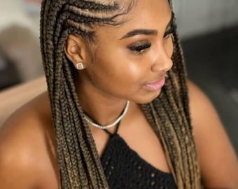 Peluca trenzada de raíz, trenzas francesas, peluca frontal de encaje sin nudos para mujeres negras, peluca trenzada, pelucas de raíz, peluca de rastas, trenza senegalesa, microtrenza