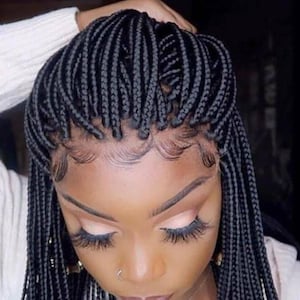Braided wig, Box Braid wig, wig for black women, wigs, Full lace wig, Knotless Braided wig, Braided wig for black women, Box Braids wig