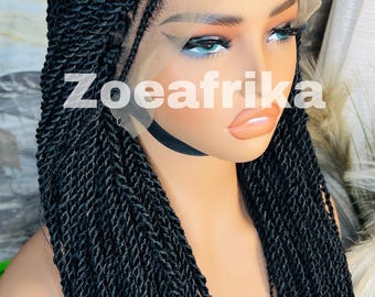 Ready To Ship in 3 Days, Twists wig, Knotless braid, Wig for black women, Full lace wig, dreadlock, faux locs wig, Senegalese Twist wig,