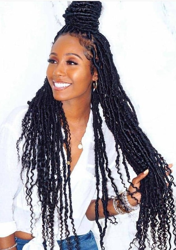 Ready to Shipbraided Wig, Distressed Locs, Faux Locs, Faux Locs  Wig,distress Faux Locs,dreadlocks Wig,bohemian Locs,goddess Locs,messy Locs  -  Canada