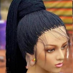 Braided wig, full lace micro twist braided wig, micro twist, braid wig for black women, micro twists wig, Million Braids, Senegalese twists