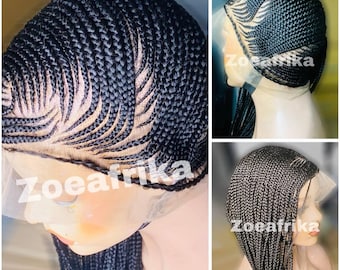 Cornrow wig, Lace front wig, Cornrow braided wig, Braided Wig Conrow wig, Braid wig, Knotless wig Braided wig for Women, wig for black women