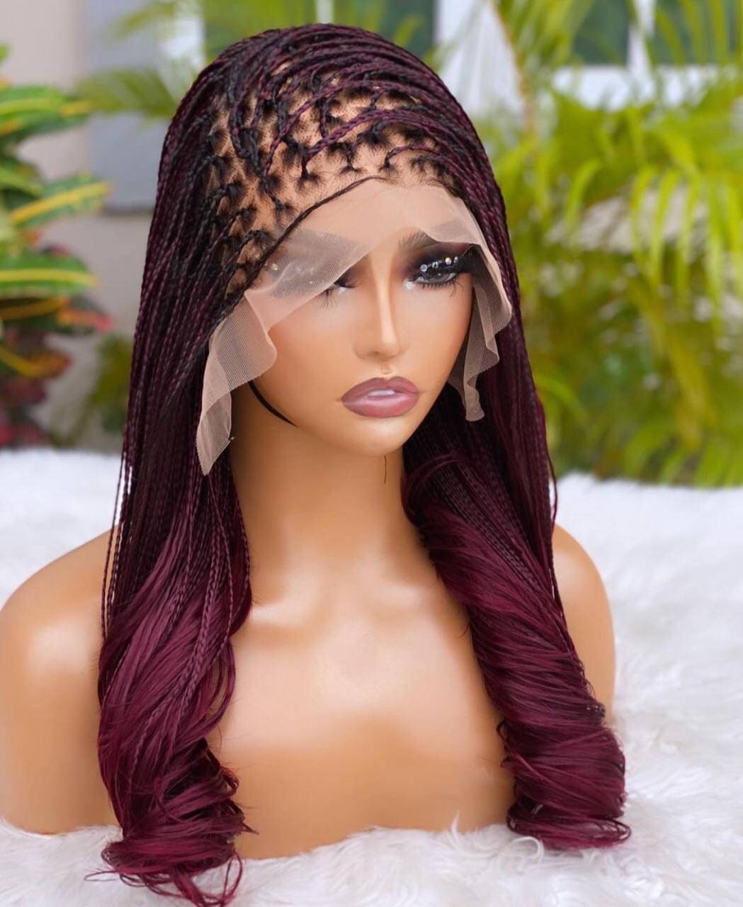 Dara Black Faux Locs Full Lace Braided Wig