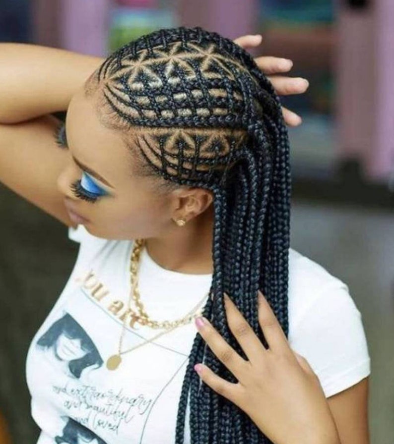 Cornrow wig, full lace wig, braid wig for women, braided wig, braids, wigs for black women image 1