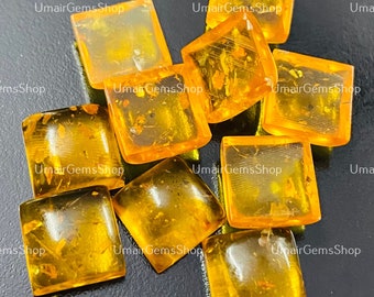 天然ラリマースクエアシェイプカボション、美しいキャリブレーション