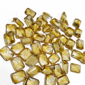 Natural Citrine Octagon Faceted Cut Gemstone, Calibrated Crystal Healing Stone,Perfect for Handmade Jewelry, Perfect Gift for Jewelry Makers