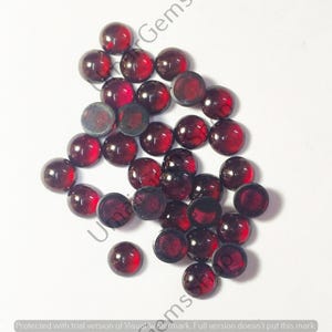 Natural Garnet Round Shape Cabochons, AAA Quality Calibrated Gemstones Wholesale Red Stones for DIY Jewelry, Ideal Gift 3mm-15mm