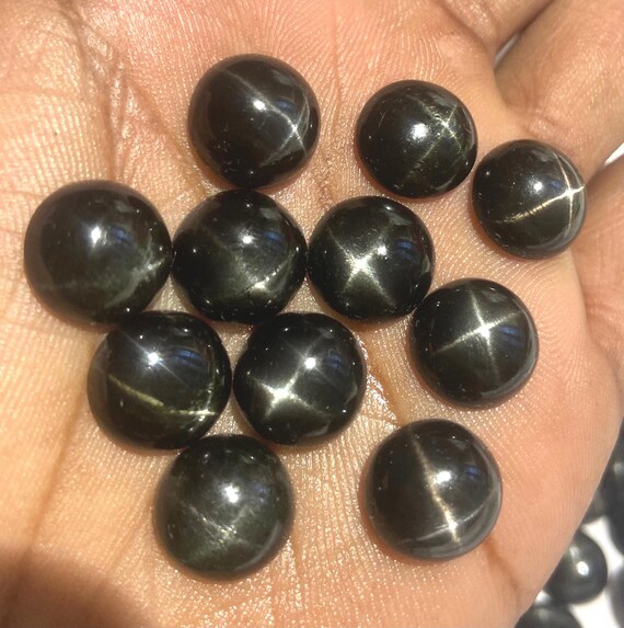 Natural Black Star Diopside Round Cabochon Wholesale Gemstone 6mm