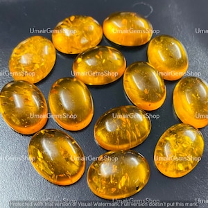 Baltic Amber Oval Shape Flat Back Cabochons AAA Quality Wholesale Lot For Making Jewelry Size 6x8mm-18x25mm