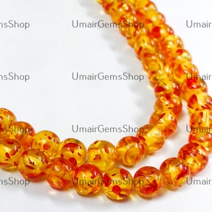 Baltic Amber Style Round Beads Strands 8 MM 15 Inch, AAA Quality for Handmade Jewelry Gifts