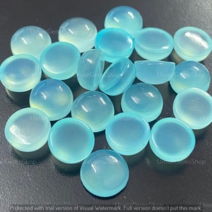 Natural Aqua Chalcedony Round Shape Loose Gemstone,3mm-15mm Aqua Chalcedony Cabochon 3mm 4mm 5mm 6mm 8mm 9mm 10mm 11mm 12mm 13mm 14mm 20mm image 7