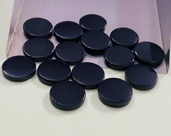 Natural Black Onyx Coin Shape Gemstone, Onyx Flat Round Discs,AAA Quality Black Onyx Flat Coin Discs, 6, 8, 10, 12, 14, 16, 18, 20MM,