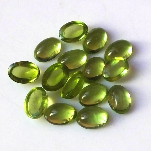 Natural Peridot Oval Shape Gemstones, 3X5mm-6X8mm, Peridot Cabochon, Loose Gemstone, Peridot Oval , 3X5mm, 4X6mm, 5X7mm, 6X8mm