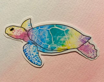 Sea turtle waterproof sticker