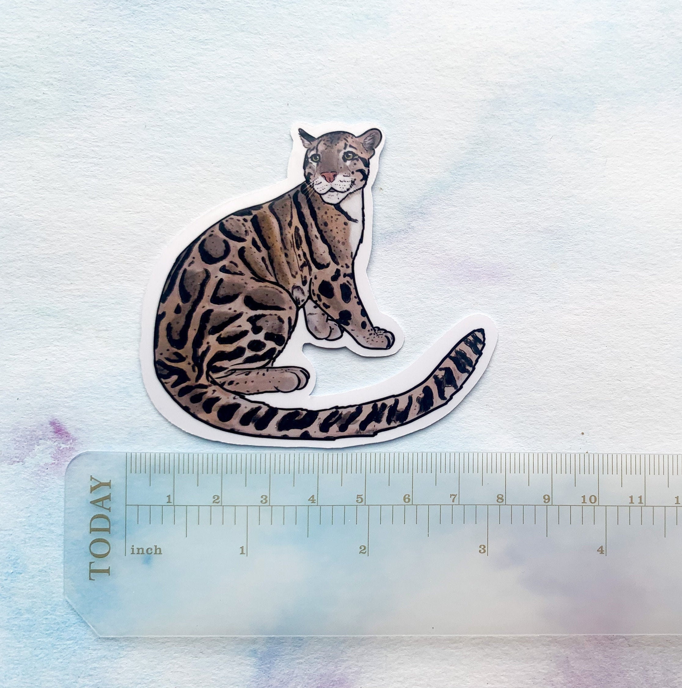 Clouded Leopard Sticker Cat Sticker Waterproof Sticker Vinyl Sticker