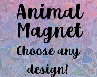 Dierlijke magneet, regenboogmagneet, dierenmagneet, dierlijke sticker, diergift, magneetgift, wildgift, zookeepergift, koelkastmagneet