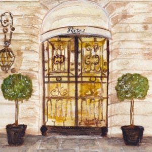 The Ritz Paris Classic Kunstdruck Aquarell Gemälde