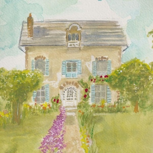 French Country Home Wall Art Print Vintage Spring Botanical Farmhouse Watercolour Housewarming Cottage Core Chic Style Provence Aesthetic