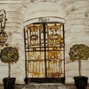 The Ritz Paris Classic Kunstdruck Aquarell Gemälde