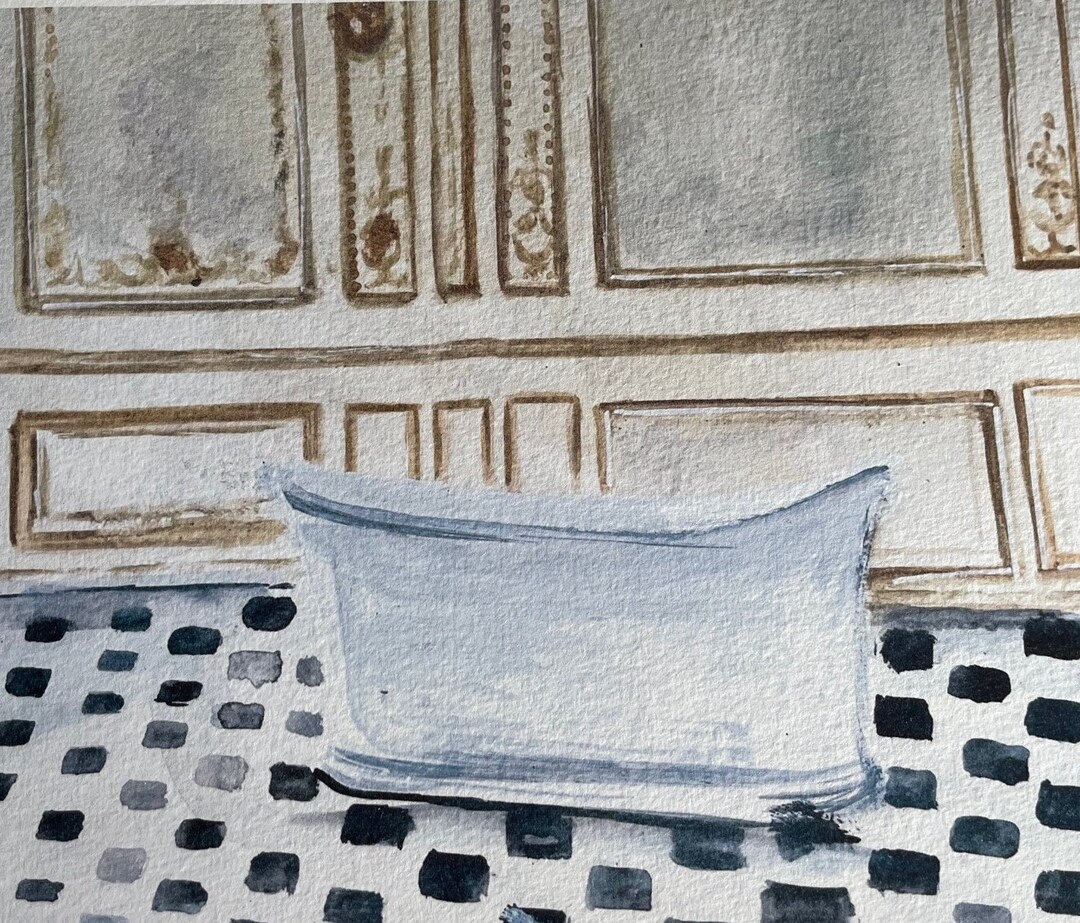 Victorian Bathtub Vintage Style French Bathroom Wall Art Marie