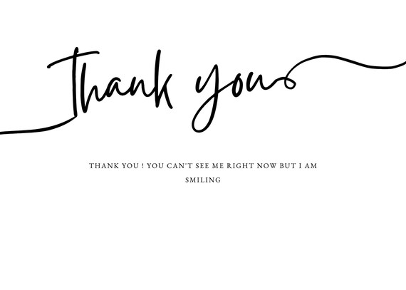 Printable Thank You Cards - Etsy