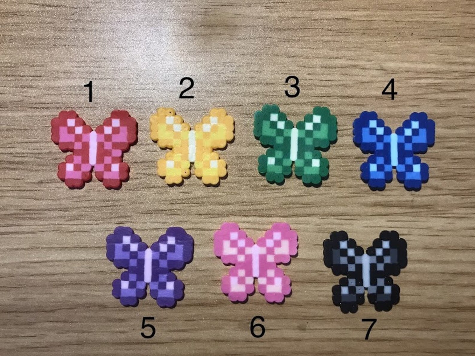 Butterfly Earrings Perler Perler Bead Earring Etsy