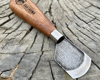 Leather Skiving Knife, Hand Made Skiving Knife 35 mm (1.4 in), Round Knife for leather, Premium сutting leather Tool by BAHTARMA