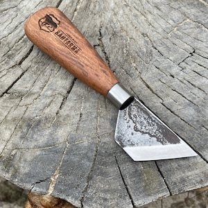 Leather Skiving Knife, Hand Made Oblique Skiving Knife 35 mm (1.38 in), Skew Knife for leather, Premium leather Tool