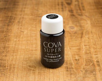 Cova Super Edge Coat Matte/Gloss 30g (1.1 oz), Leather Edge Paint, Black Cova Super Brown