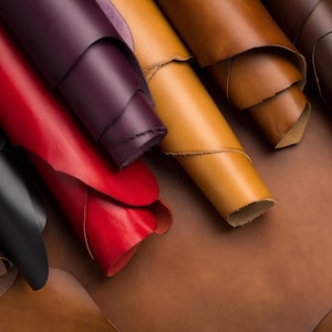Buttero Veg Tan Leather 1.0-1.2 mm/0.04 - 0.05 in, Italy Leather, High-quality leather, Italy Belly