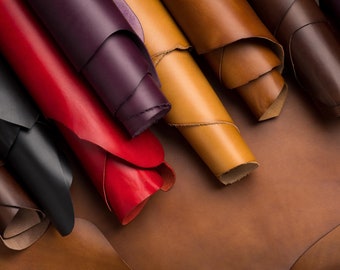 Buttero Veg Tan Leather 1.0-1.2 mm/0.04 - 0.05 in, Italy Leather, High-quality leather, Italy Belly