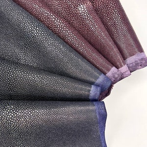 Grote gepolijste pijlstaartroghuid zwart, hoogwaardig donkerblauw pijlstaartrogleer gepolijst/ongepolijst, violette pijlstaartroghuid, verzending vanuit VS