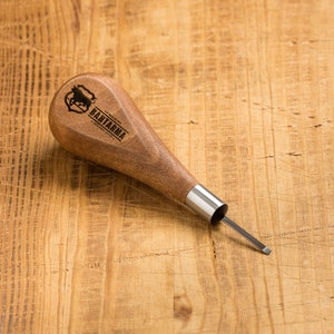 Shipping from USA, Leather flattened Awl 2 mm (0.08 in), Leather flat Puncher, Awl for Leathercraft by BAHTARMA made in Ukraine