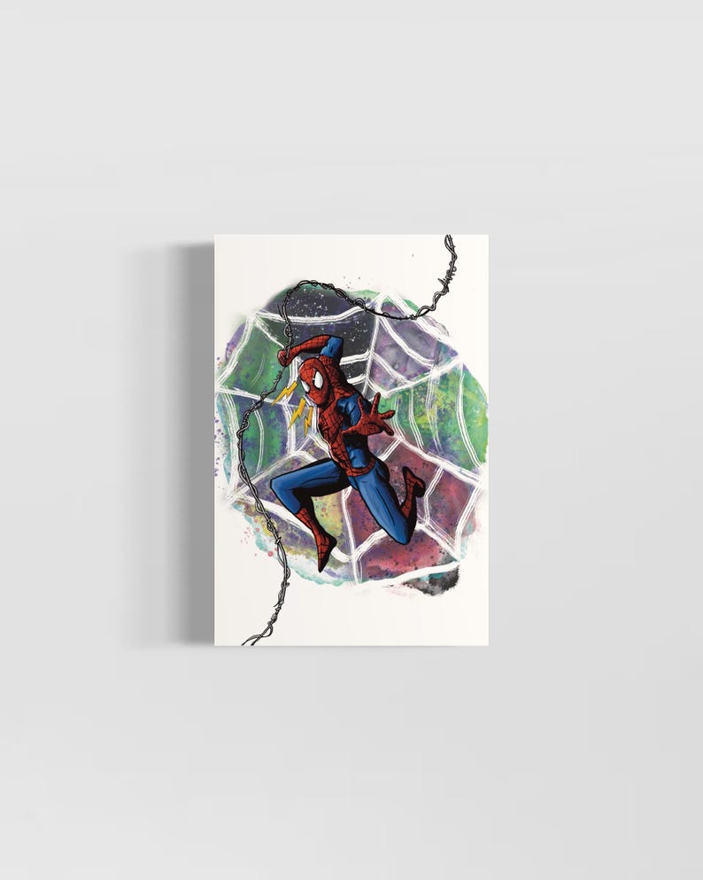 Spiderman Art Print - Etsy