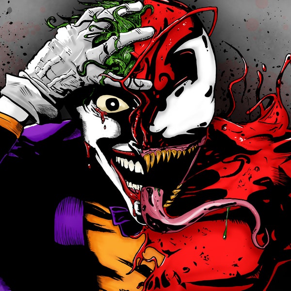 Carnage-ized Joker Kunstdruck