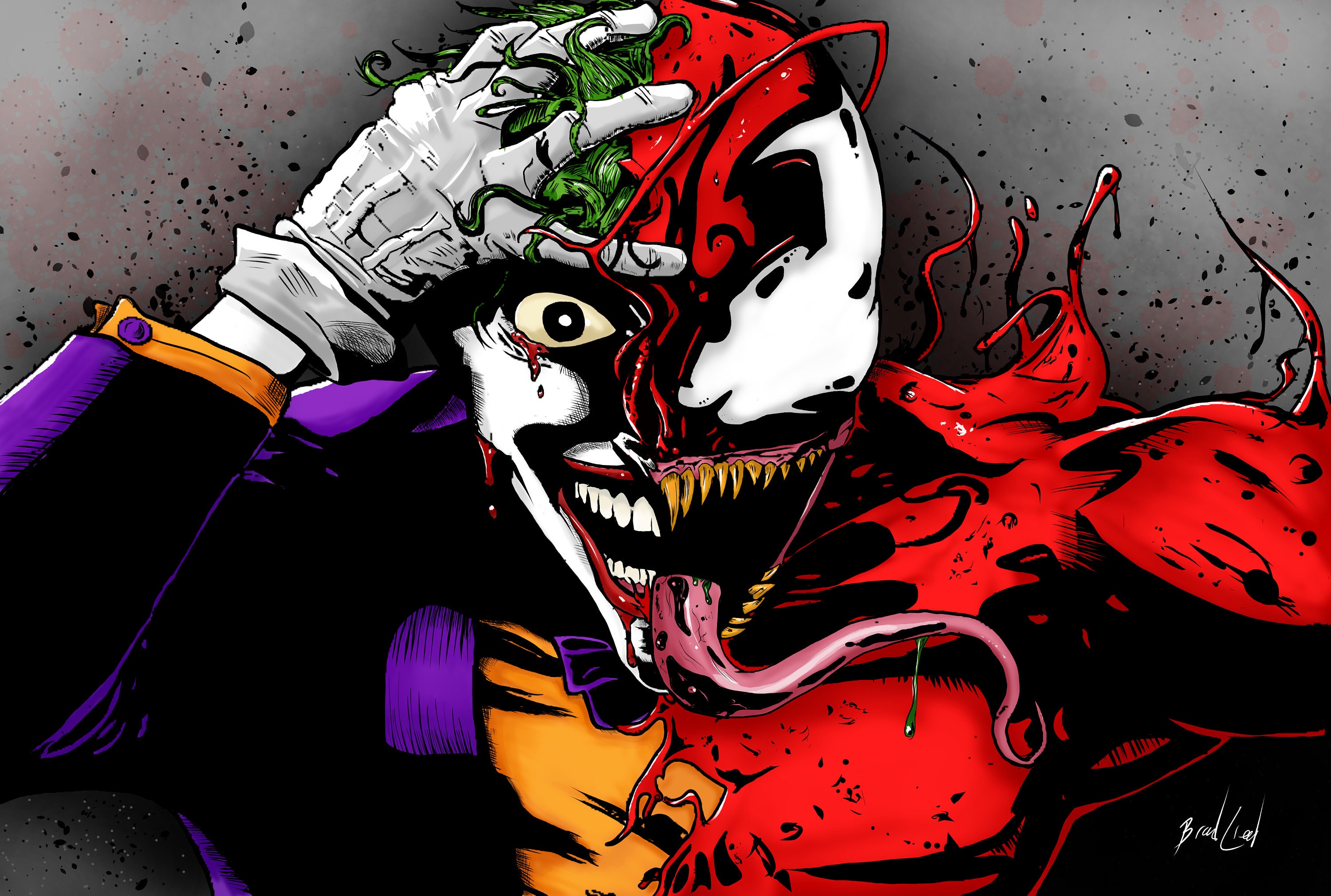 Carnageized Joker Art Print Etsy