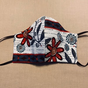 Anemone Patterned Face Mask, 100% Cotton, Made In USA