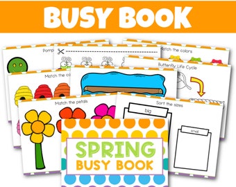 Spring Busy Book, Busy Book Printables, Spring Activities For Kids