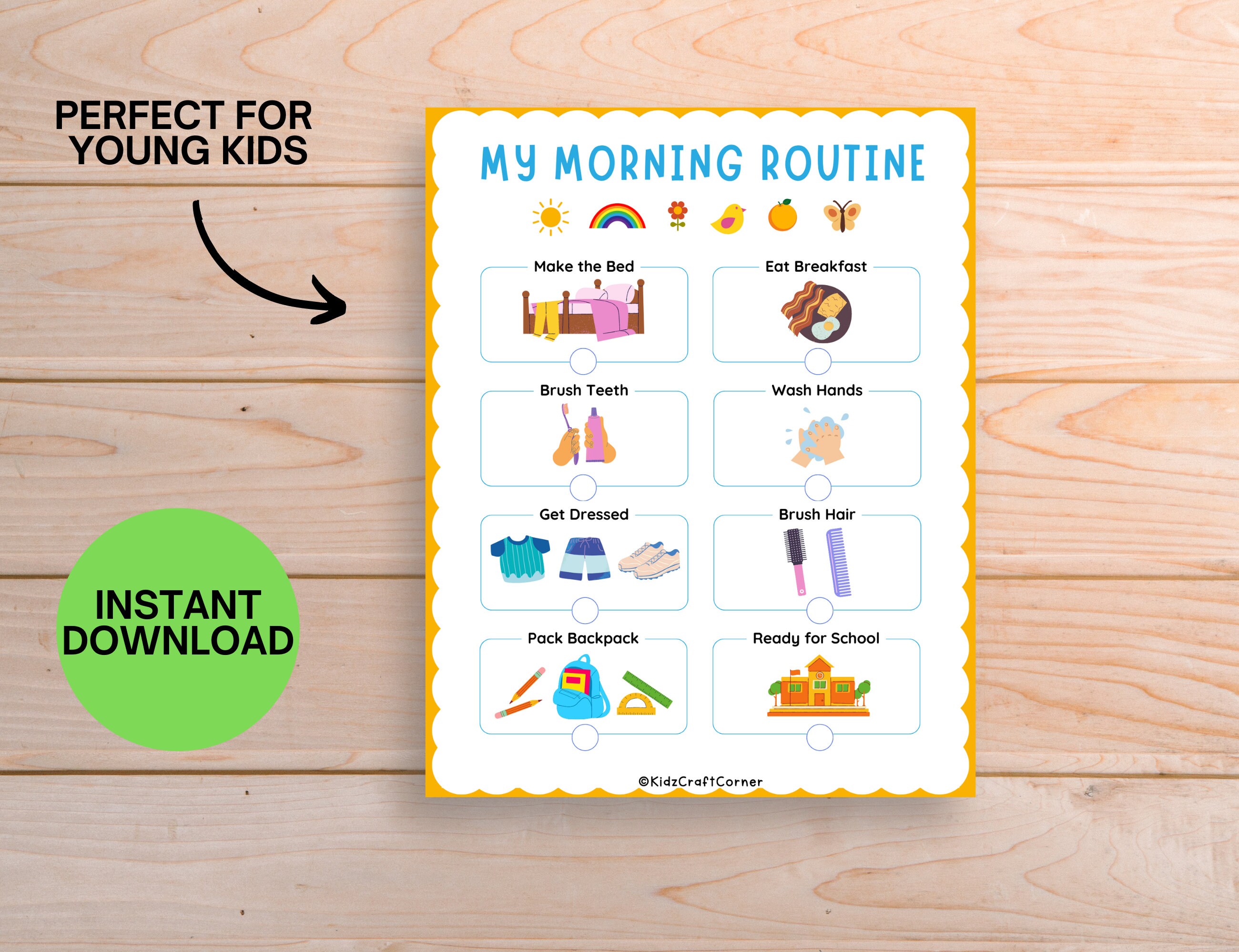 Kids Routine Charts, Chore Charts for Kids, Bedtime Routine Chart ...